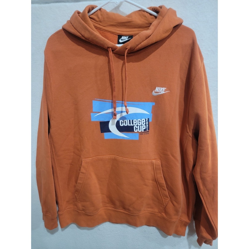 Nike 2021 NCAA College Cup Soccer Hoodie Men's Large Burnt Orange Pullover Rare